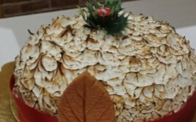 Βασιλόπιτα red velvet με κάστανο