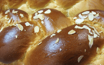Stuffed brioche-like Sweet Bread (aka "Tsoureki")