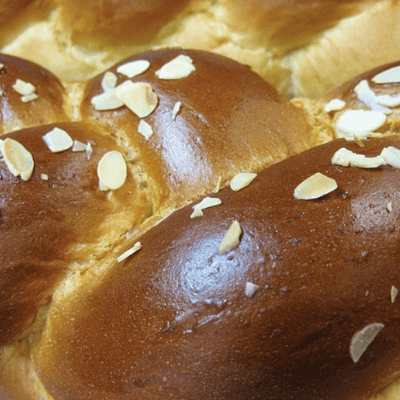 Stuffed brioche-like Sweet Bread (aka "Tsoureki")