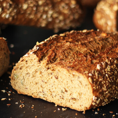 Bread with strong wheat flour