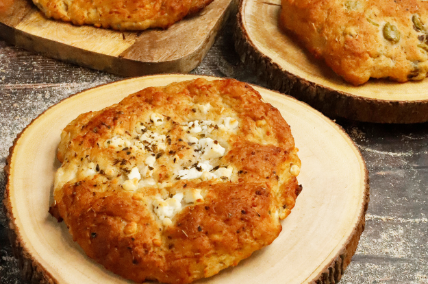 Olive bread and Cheese bread — English