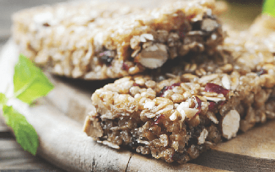 Grain blended Bars with Oat flakes and Hazelnuts