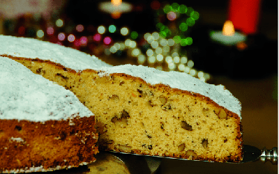 New Year's Day Cake with walnuts