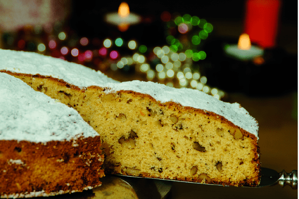 New Year's Day Cake with walnuts