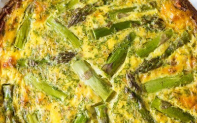 Asparagus & broccoli tart