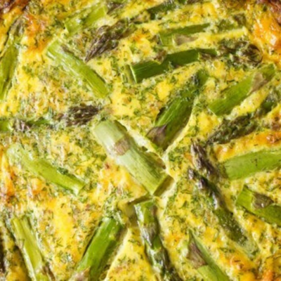 Asparagus & broccoli tart