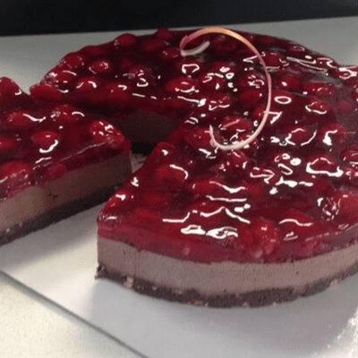 Chocolate & Red Cherry cheesecake