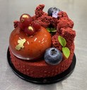 Red forest pastry tart